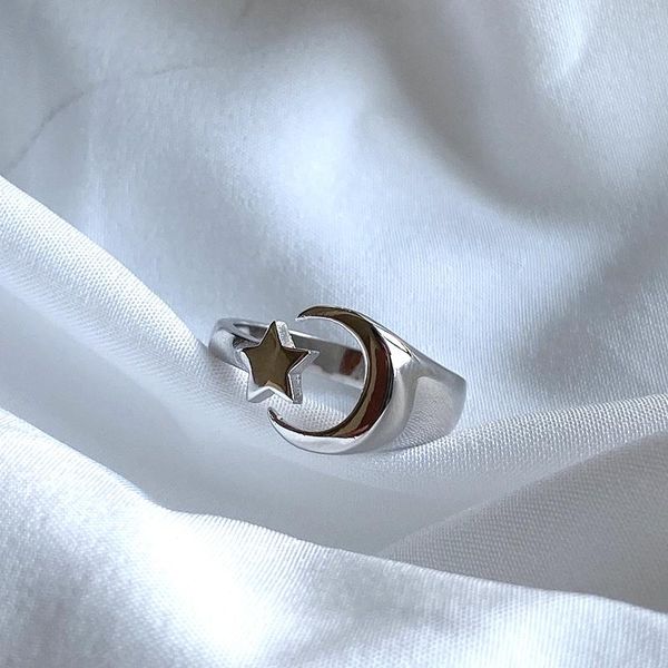 cluster rings chuyau genuine 925 sterling silver star moon ring minimalist chic party for women elegant fine jewelry female gift, Golden;silver
cluster rings chuyau genuine 925 sterling silver star moon ring minimalist chic party for women elegant fine jewelry female gift, Golden;silver