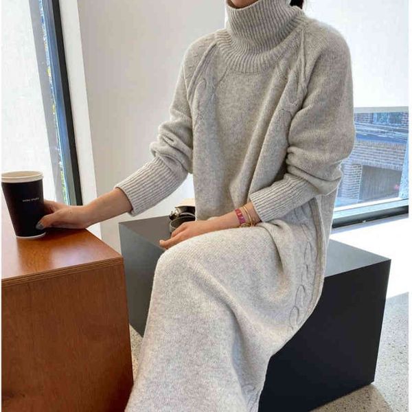 female winter autumn thicken sweater casual elegant turtleneck loose plus fashion long knitted dress 5sxw, Black;gray
female winter autumn thicken sweater casual elegant turtleneck loose plus fashion long knitted dress 5sxw, Black;gray
