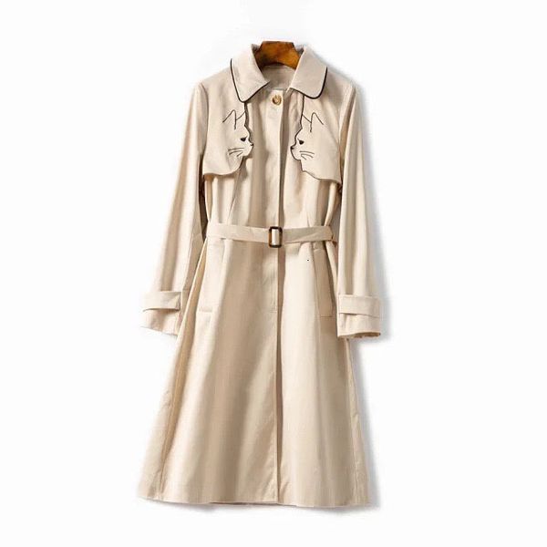 coats 2021 autumn and winter cat embroidery windbreaker long coat i67b, Tan;black
coats 2021 autumn and winter cat embroidery windbreaker long coat i67b, Tan;black