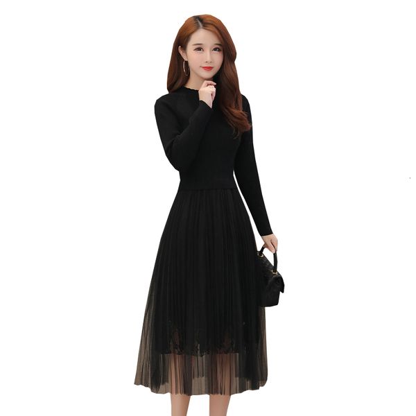 casual dresses vintage black lace dress women o-neck long sleeve knitting female elegant slim party vestidos plus size 4xl b4, Black;gray
casual dresses vintage black lace dress women o-neck long sleeve knitting female elegant slim party vestidos plus size 4xl b4, Black;gray