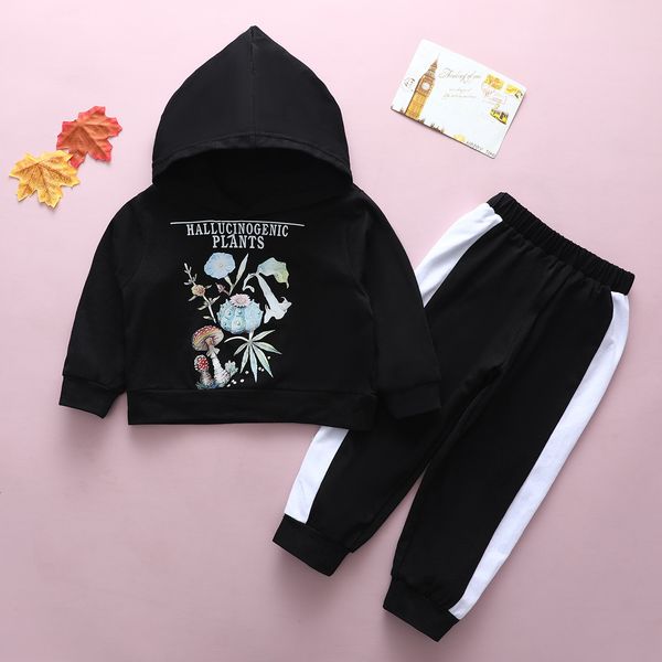 girls' autumn suit trendy letter printed hooded sweater children two piece, White
girls' autumn suit trendy letter printed hooded sweater children two piece, White