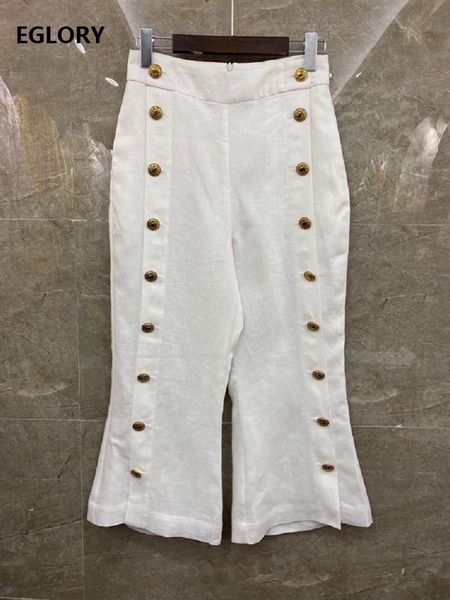 pant women's pant spring summer casual clothing woman buttons deco mid-calf length white blue pants & capris female, Black;white
pant women's pant spring summer casual clothing woman buttons deco mid-calf length white blue pants & capris female, Black;white