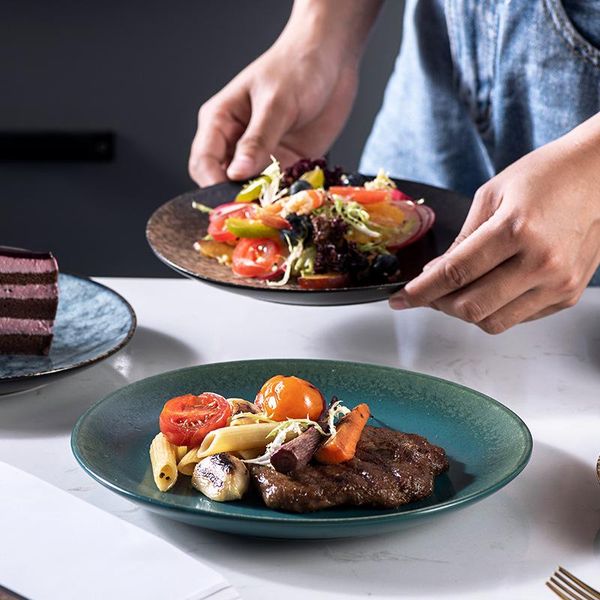 dishes & plates japanese style ceramic steak plate art nordic western household dessert
dishes & plates japanese style ceramic steak plate art nordic western household dessert