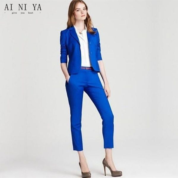 royal blue casual business suits formal work wear slim fit office uniform designs womens styles elegant pant women's two piece pants, White
royal blue casual business suits formal work wear slim fit office uniform designs womens styles elegant pant women's two piece pants, White