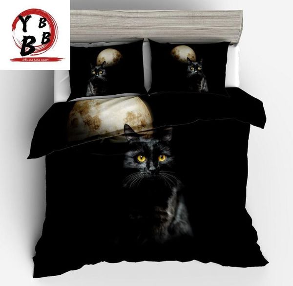 bedding sets fashion black cat moon print 100% polyester twin full king size duvet cover fitted pillowcase for boys girls
bedding sets fashion black cat moon print 100% polyester twin full king size duvet cover fitted pillowcase for boys girls