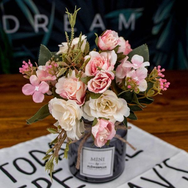 decorative flowers & wreaths artificial bouquet autumn fake tea rose flower plastic for wedding home decor
decorative flowers & wreaths artificial bouquet autumn fake tea rose flower plastic for wedding home decor