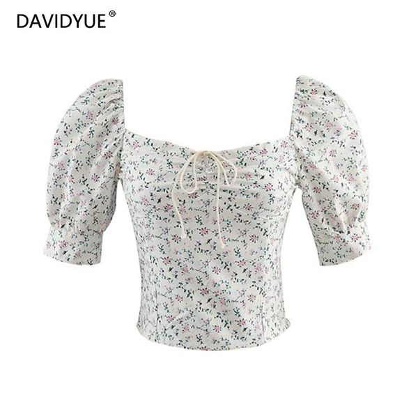 women's blouses & shirts summer crop short sleeve vintage floral blouse front tie white women puff korean fashion clothing
women's blouses & shirts summer crop short sleeve vintage floral blouse front tie white women puff korean fashion clothing