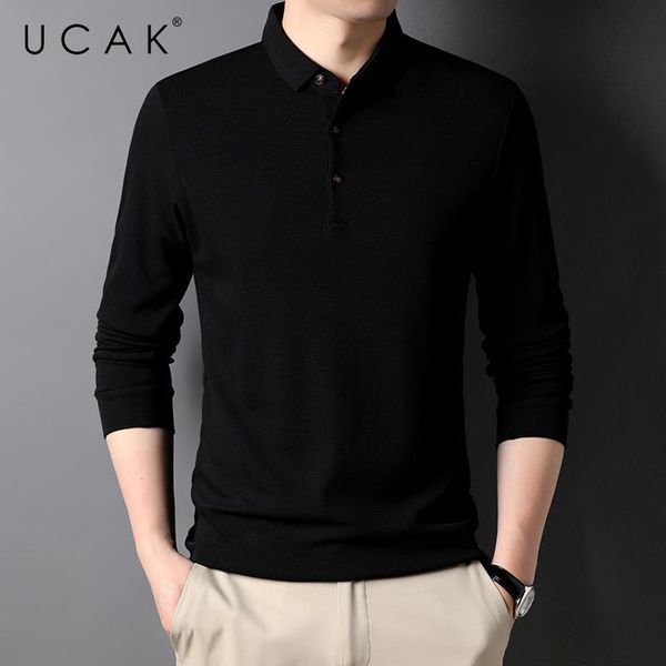 men's t-shirts ucak brand classic solid color turn-down collar t shirt men clothes autumn arrivals streetwear long sleeve u5694, White;black
men's t-shirts ucak brand classic solid color turn-down collar t shirt men clothes autumn arrivals streetwear long sleeve u5694, White;black