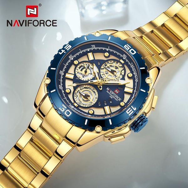 wristwatches naviforce business watches mens waterproof stainless steel clock male fashion luxury gold quartz wrist watch relogio masculino, Slivery;brown
wristwatches naviforce business watches mens waterproof stainless steel clock male fashion luxury gold quartz wrist watch relogio masculino, Slivery;brown