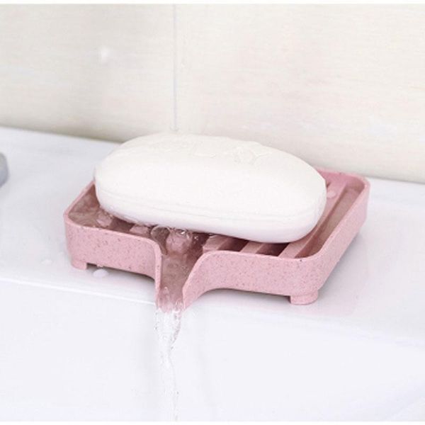 wheat straw drain soap dish holder plastic tray with drainage channels stable box high chassis for home dishes
wheat straw drain soap dish holder plastic tray with drainage channels stable box high chassis for home dishes