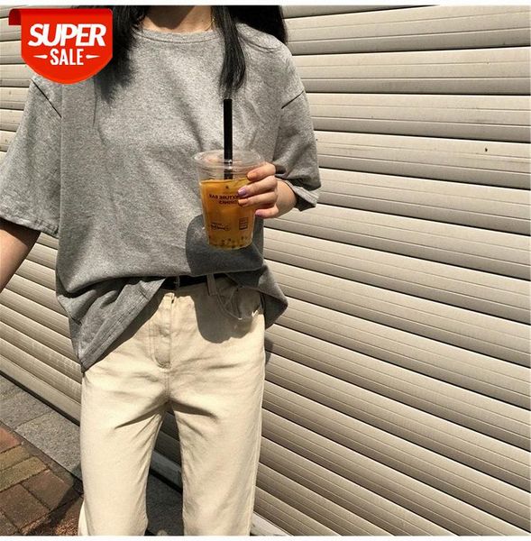 fat mm short-sleeved t-shirt female korean version of the new loose large size compassionate simple solid color bottoming shirt #8d5p, White
fat mm short-sleeved t-shirt female korean version of the new loose large size compassionate simple solid color bottoming shirt #8d5p, White