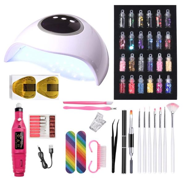 nail art extension kit manicure set acrylic gel polish dryer nails file sequins led uv lamp practical salon full tool kits
nail art extension kit manicure set acrylic gel polish dryer nails file sequins led uv lamp practical salon full tool kits