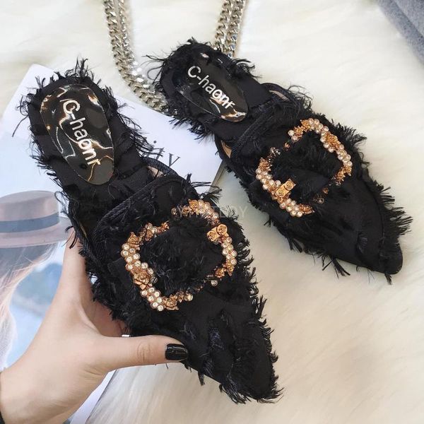slippers 2021 spring pointed toe wild fashion muller shoes zapatillas mujer casa sapatos femininos pantuflas de, Black
slippers 2021 spring pointed toe wild fashion muller shoes zapatillas mujer casa sapatos femininos pantuflas de, Black