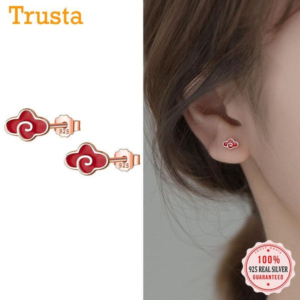 stud trustdavis real 925 sterling silver fashion sweet red clouds earrings for women wedding birthday present jewelry db1136, Golden;silver
stud trustdavis real 925 sterling silver fashion sweet red clouds earrings for women wedding birthday present jewelry db1136, Golden;silver
