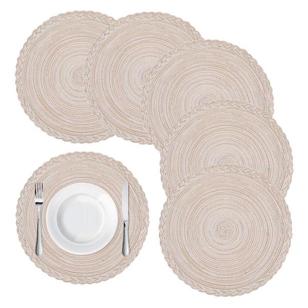 mats & pads round woven placemat, set of 6 perfect for fall, dinner parties, bbqs, christmas parties and everyday use,15 inch
mats & pads round woven placemat, set of 6 perfect for fall, dinner parties, bbqs, christmas parties and everyday use,15 inch