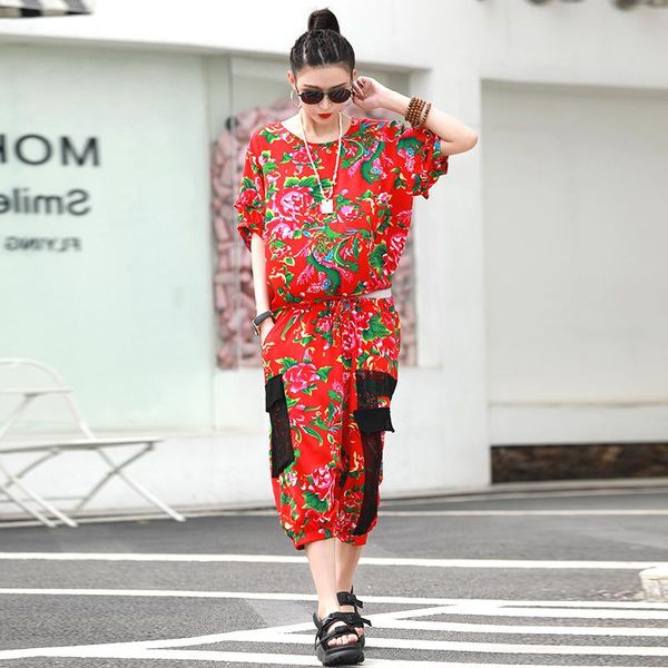 two piece set t shirt flower print design tracksuit female festival clothing elderly 2 loose mother suits 2piece pcs women's pants, White
two piece set t shirt flower print design tracksuit female festival clothing elderly 2 loose mother suits 2piece pcs women's pants, White