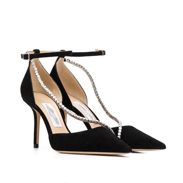 high heel sandals new pointed rhinestone wedding shoes fairy style thin high s, Black
high heel sandals new pointed rhinestone wedding shoes fairy style thin high s, Black