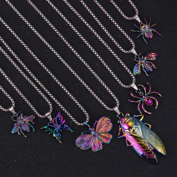 pendant necklaces fashion charm stainless steel insect necklace with multicolor, Silver
pendant necklaces fashion charm stainless steel insect necklace with multicolor, Silver