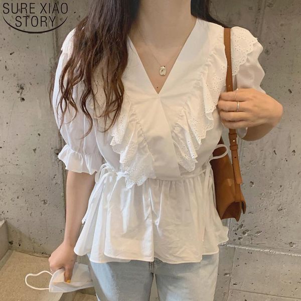 women's blouses & shirts 2021 summer women white lace blouse sweet v-neck short butterfly sleeve ruffles blusas loose clothes chiffon
women's blouses & shirts 2021 summer women white lace blouse sweet v-neck short butterfly sleeve ruffles blusas loose clothes chiffon