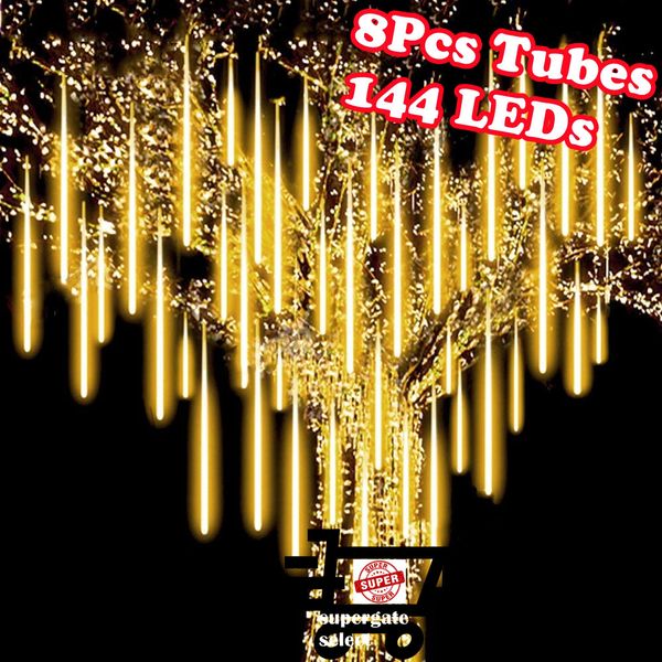 led 12inch christmas tree meteor shower rain lights outdoor waterproof for holiday party wedding decoration patio 8 tubes 144pcs
led 12inch christmas tree meteor shower rain lights outdoor waterproof for holiday party wedding decoration patio 8 tubes 144pcs