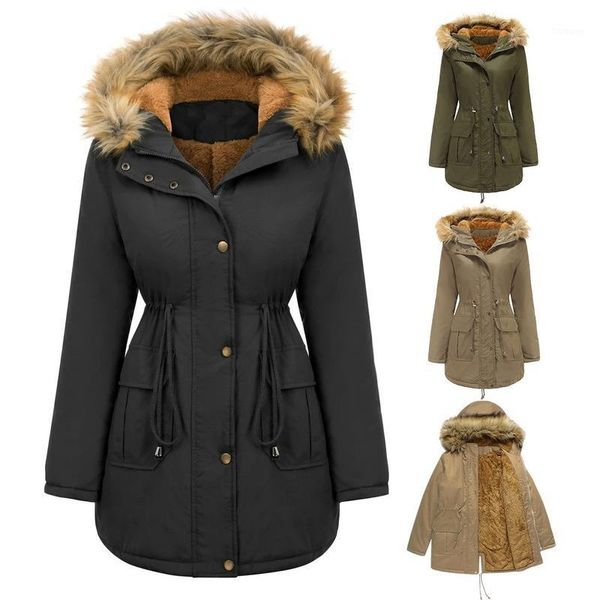 women's down & parkas clothing winter jacket women 2021 hooded big fur collar thick arctic velvet coat female mujer chaqueta lxr268, Black
women's down & parkas clothing winter jacket women 2021 hooded big fur collar thick arctic velvet coat female mujer chaqueta lxr268, Black