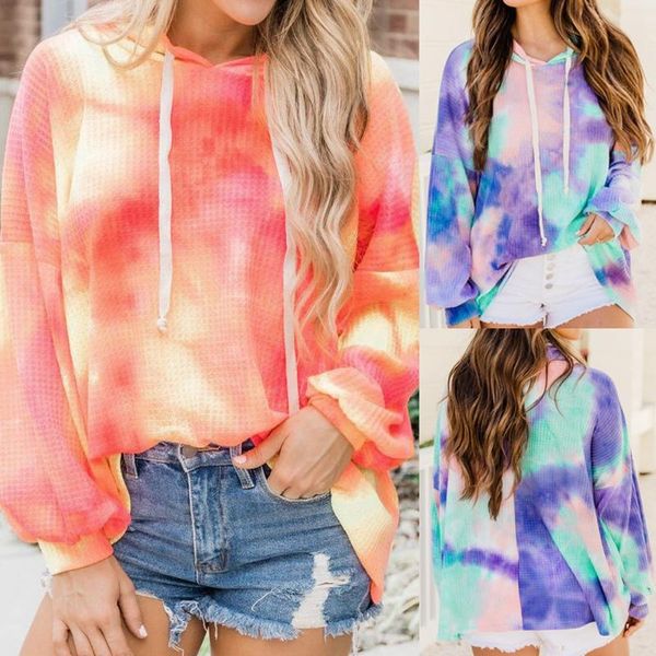 women's hoodies & sweatshirts color crop multicolor casual women drawstring hooded sweatshirt autumn tie dye long sleeve, Black
women's hoodies & sweatshirts color crop multicolor casual women drawstring hooded sweatshirt autumn tie dye long sleeve, Black
