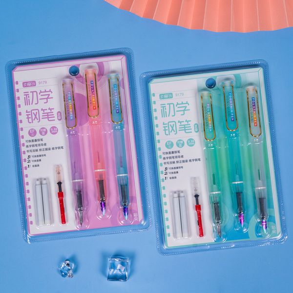 corrected beginner's holding posture pen positive student's office signature artist curved pointed practicing ink bag
corrected beginner's holding posture pen positive student's office signature artist curved pointed practicing ink bag