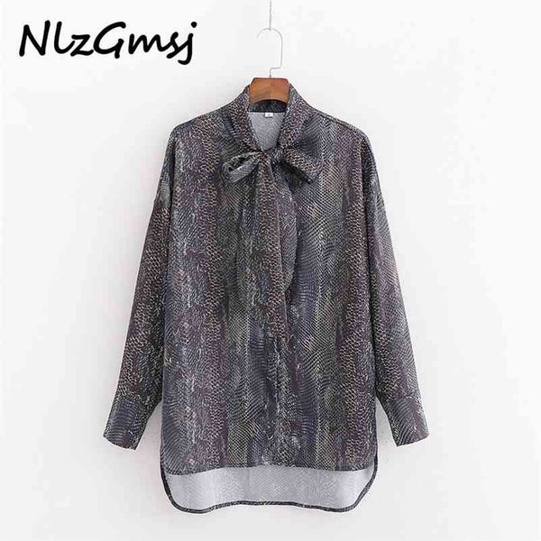 blouse women vintage oversized animal print snake bow tied neck shirt long sleeve elegant ladies 210628, White
blouse women vintage oversized animal print snake bow tied neck shirt long sleeve elegant ladies 210628, White