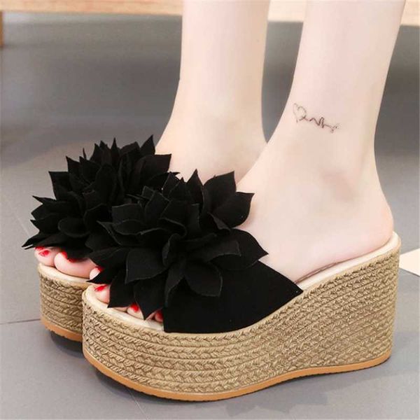 est fashion 9cm wedges super high heels summer flowers beach leisure sandal women platform peep toe dress slippers, Black
est fashion 9cm wedges super high heels summer flowers beach leisure sandal women platform peep toe dress slippers, Black