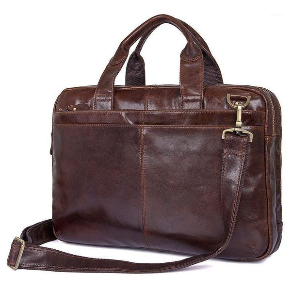 briefcases cowhide men's handbag oil wax leather business bag 15 inches handle lap
briefcases cowhide men's handbag oil wax leather business bag 15 inches handle lap