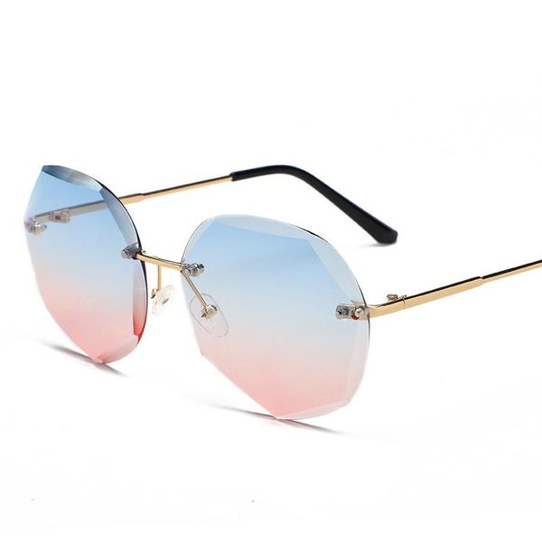 sunglasses fashion rimless gradient women brand designer shades cutting lens metal frames vintage sun glasses de sol, White;black
sunglasses fashion rimless gradient women brand designer shades cutting lens metal frames vintage sun glasses de sol, White;black