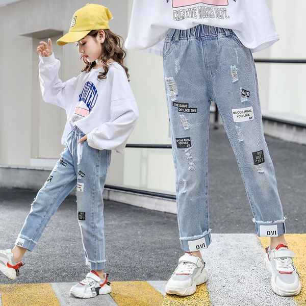 girls jeans toddler baby fashion hole spring autumn stretch denim pencil pants letter print 3-13 y, Blue
girls jeans toddler baby fashion hole spring autumn stretch denim pencil pants letter print 3-13 y, Blue