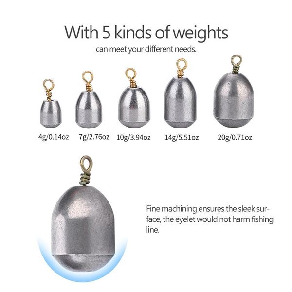 20pcs drop shape s weights cylinder copper drops weight 4g 7g 10g 14g 20g fishing tackle accessories hooks
20pcs drop shape s weights cylinder copper drops weight 4g 7g 10g 14g 20g fishing tackle accessories hooks