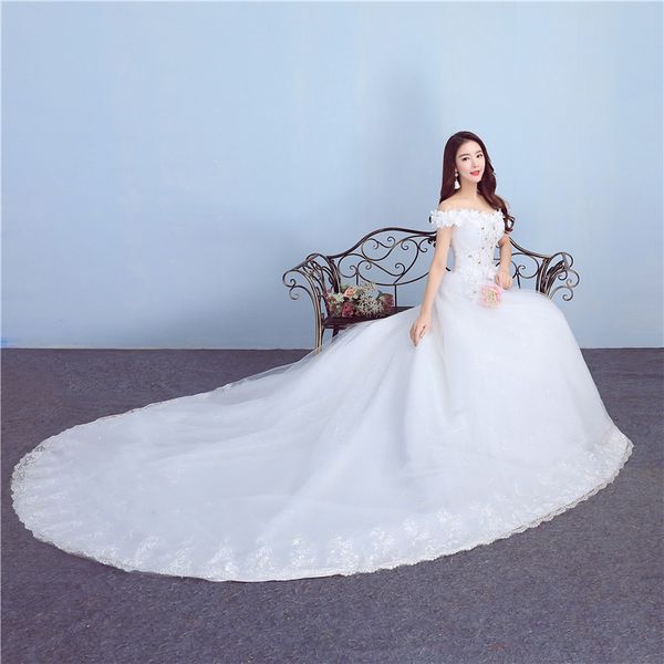 bride wedding dress 2022 new fashion one shoulder trailing p studio wed dress bridal gown plus size, White
bride wedding dress 2022 new fashion one shoulder trailing p studio wed dress bridal gown plus size, White