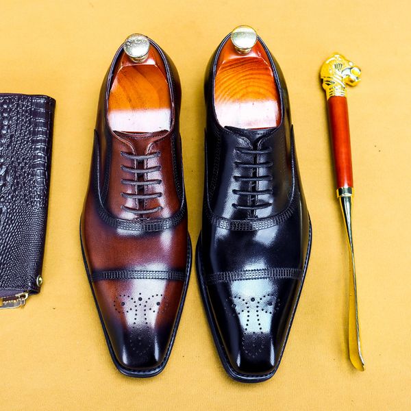 lacing comfortable leather formal shoe men wedding business brogue oxford shoe genuine leather black square head mens dress shoe
lacing comfortable leather formal shoe men wedding business brogue oxford shoe genuine leather black square head mens dress shoe