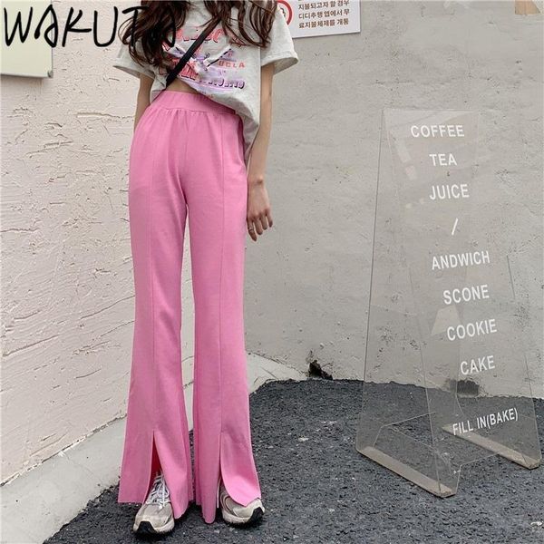 women's pants & capris wakuta fashion high waist straight trousers women solid color casual split loose elastic pantalones korean style, Black;white
women's pants & capris wakuta fashion high waist straight trousers women solid color casual split loose elastic pantalones korean style, Black;white