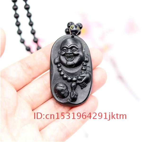 natural jade maitreya necklace buddha pendant chinese jewelry hand-carved amulet charm gifts men accessories obsidian black for, Silver
natural jade maitreya necklace buddha pendant chinese jewelry hand-carved amulet charm gifts men accessories obsidian black for, Silver