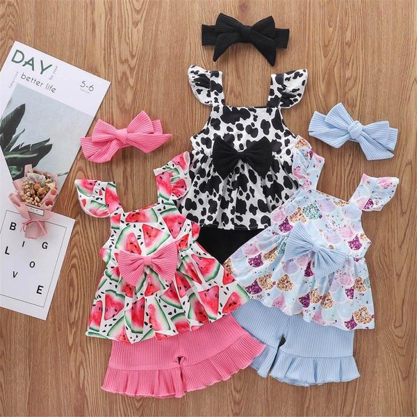 clothing sets born 3pcs summer set baby girls clothes toddler solid color sleeveless + printed short+ headband outfit, White
clothing sets born 3pcs summer set baby girls clothes toddler solid color sleeveless + printed short+ headband outfit, White