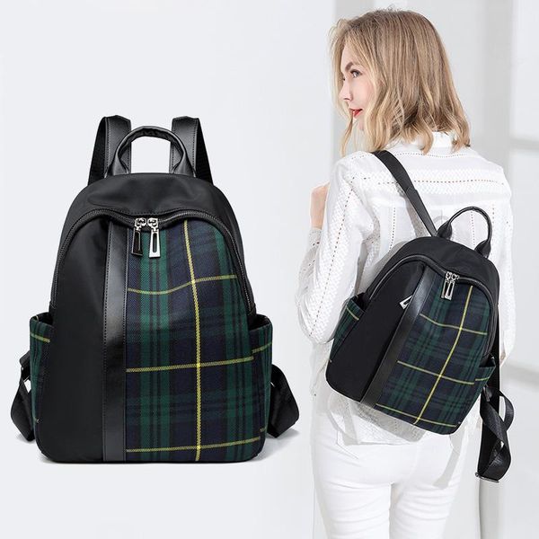 backpack contrast check pattern women 2021 easy-to-fit large-capacity oxford cloth travel bag totes
backpack contrast check pattern women 2021 easy-to-fit large-capacity oxford cloth travel bag totes