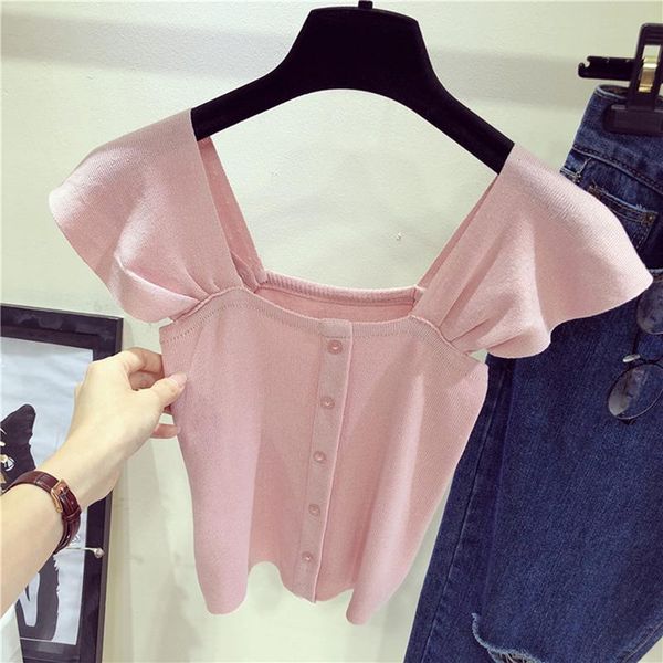 women's blouses & shirts crop women blouse summer knitted cool ice silk casual button, White
women's blouses & shirts crop women blouse summer knitted cool ice silk casual button, White