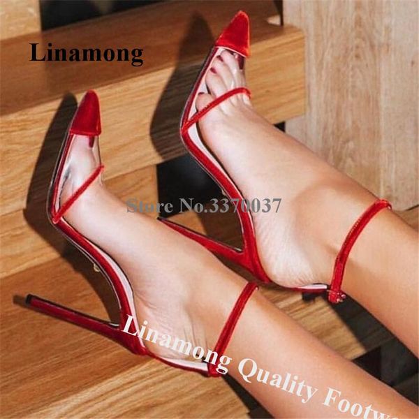 linamong fashion clear pvc patchwork stiletto heel pumps red black velvet pointed toe transparent high heels club dress shoes
linamong fashion clear pvc patchwork stiletto heel pumps red black velvet pointed toe transparent high heels club dress shoes