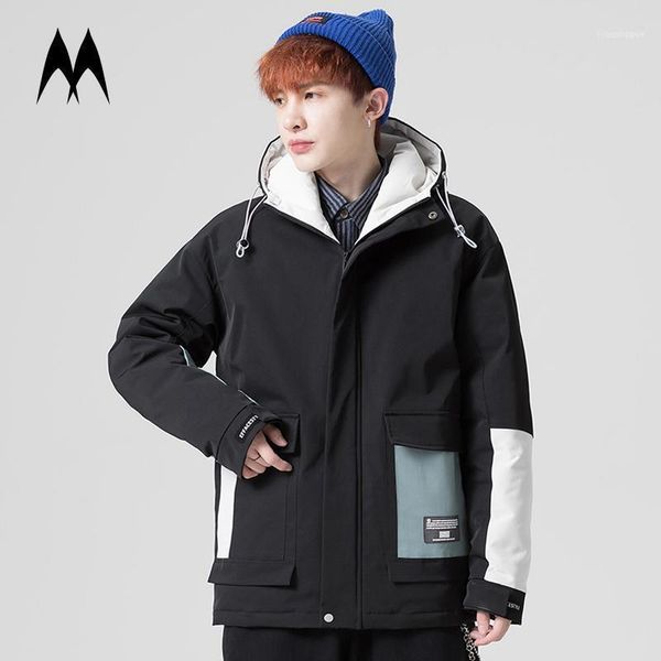 men's down & parkas patchwork white duck jacket men 2021 winter coats mens thick warm hooded streetwear multi pocket outerwear1, Black
men's down & parkas patchwork white duck jacket men 2021 winter coats mens thick warm hooded streetwear multi pocket outerwear1, Black