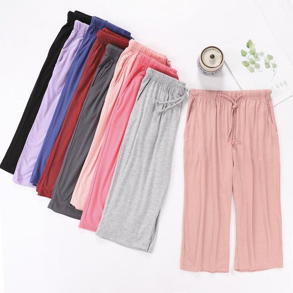 women's sleepwear summer thin calf-length sleep pants soft cool candy color women bottoms home wear shorts casual loose, Black;red
women's sleepwear summer thin calf-length sleep pants soft cool candy color women bottoms home wear shorts casual loose, Black;red