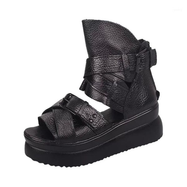 luxury women sandals flat with outside women's summer roman fish mouth shoes thick bottom cake rivet wedge1, Black
luxury women sandals flat with outside women's summer roman fish mouth shoes thick bottom cake rivet wedge1, Black