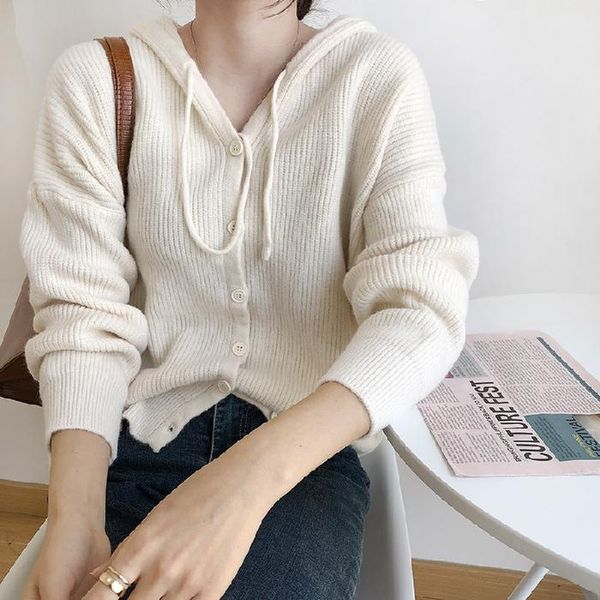 women's sweaters cmaz spring thickened sweater for women loose outer wear autumn and winter, White;black
women's sweaters cmaz spring thickened sweater for women loose outer wear autumn and winter, White;black