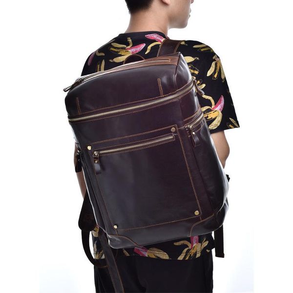 backpack brand 100% genuine leather men backpacks vintage real natural student boy luxury business lapschool bag
backpack brand 100% genuine leather men backpacks vintage real natural student boy luxury business lapschool bag