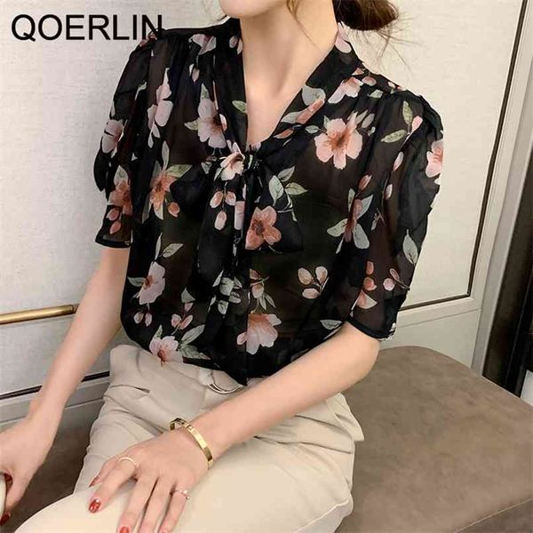 bowknot floral temperament short sleeve shirt print loose chiffon women's thin summer sweet casual gentl stylish blouses 210601, White
bowknot floral temperament short sleeve shirt print loose chiffon women's thin summer sweet casual gentl stylish blouses 210601, White