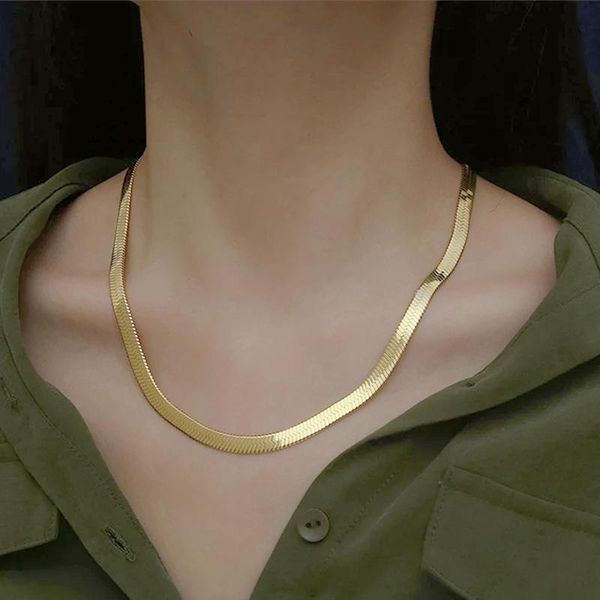 chains gold / silver color 16/18/20/22/24 inch 6mm flat snake chain necklace for women man fashion wedding party charm jewelry gift
chains gold / silver color 16/18/20/22/24 inch 6mm flat snake chain necklace for women man fashion wedding party charm jewelry gift