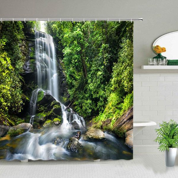 waterfall spring landscape waterproof shower curtain flower plant scenery bathroom decor background wall cloth with hook curtains
waterfall spring landscape waterproof shower curtain flower plant scenery bathroom decor background wall cloth with hook curtains
