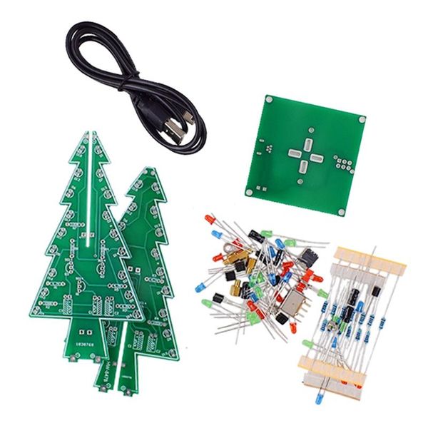 christmas decorations 3d tree led diy kit red/green/yellow flash circuit electronic entertainment
christmas decorations 3d tree led diy kit red/green/yellow flash circuit electronic entertainment